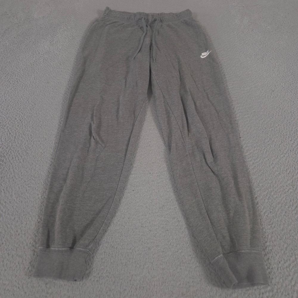 Nike Sweatpants Womens Small Gray Sportswear Fleece Tapered Joggers Logo Pant
